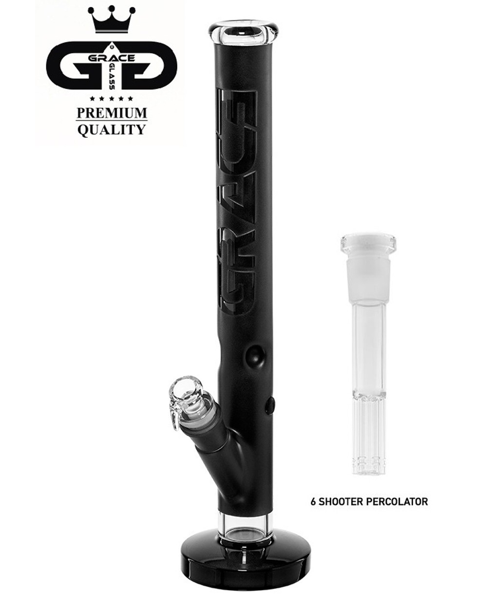 Grace Glass | Satinated Series Black with 6 shooter