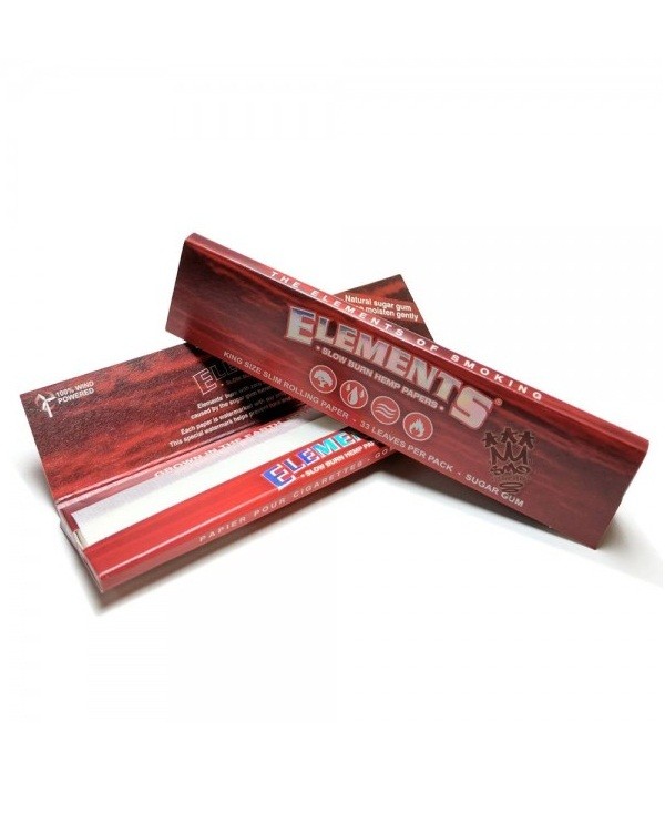 Рисовые бумажки Elements Red KingSize Slim